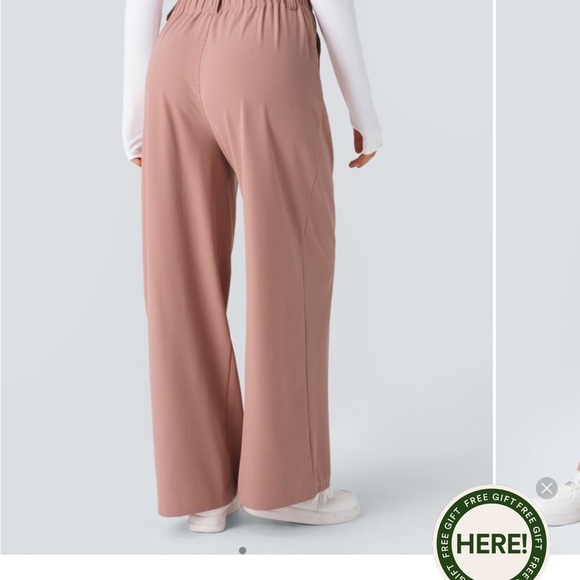 NWOT Halara Flex™ High Waisted Side Pocket Wide Leg Waffle Work Pants - Picture 3 of 5